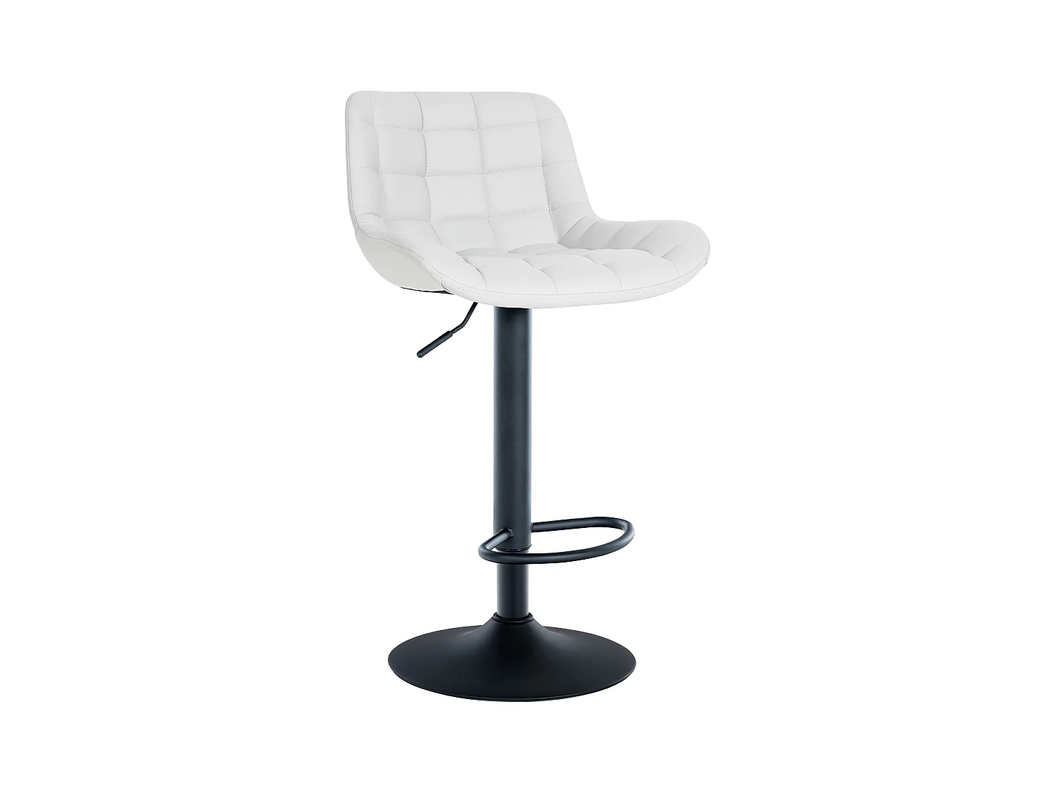 Tabouret de bar - Similicuir - Blanc - Tover