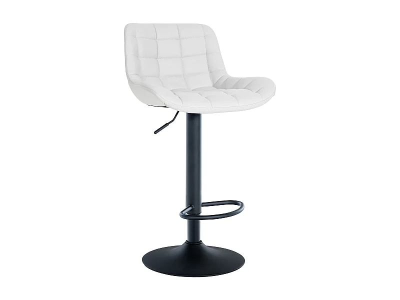 Tabouret de bar - Similicuir - Blanc - Tover