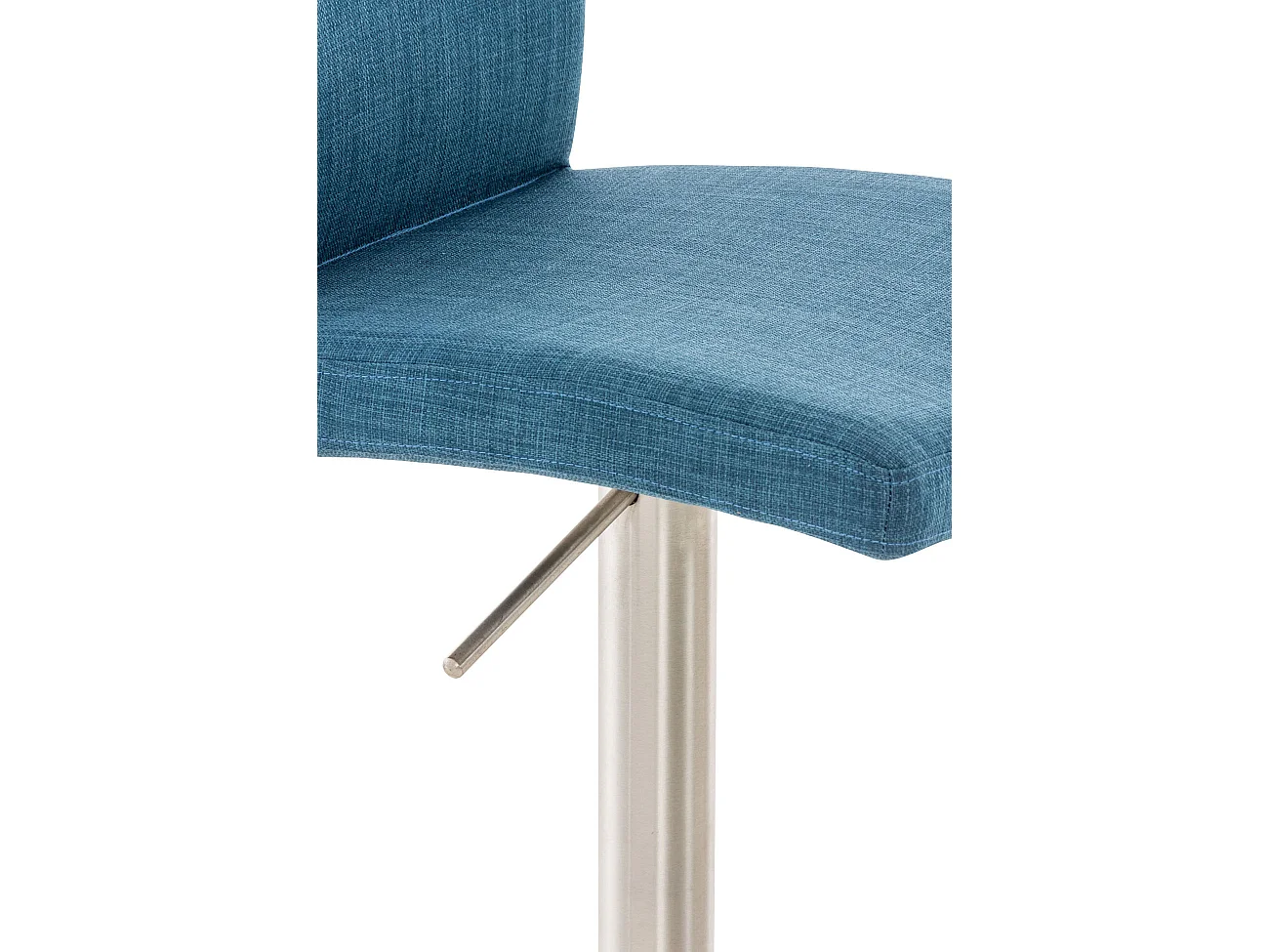 2er Set Barhocker - Stoff & edelstahl - blau - Cadiz