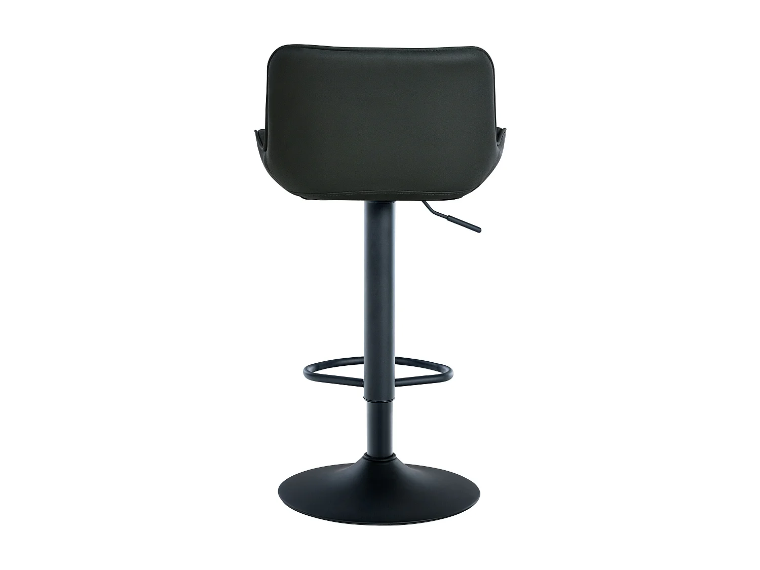 Lot de 2  Tabouret de bar - Similicuir - Noir - Minosa
