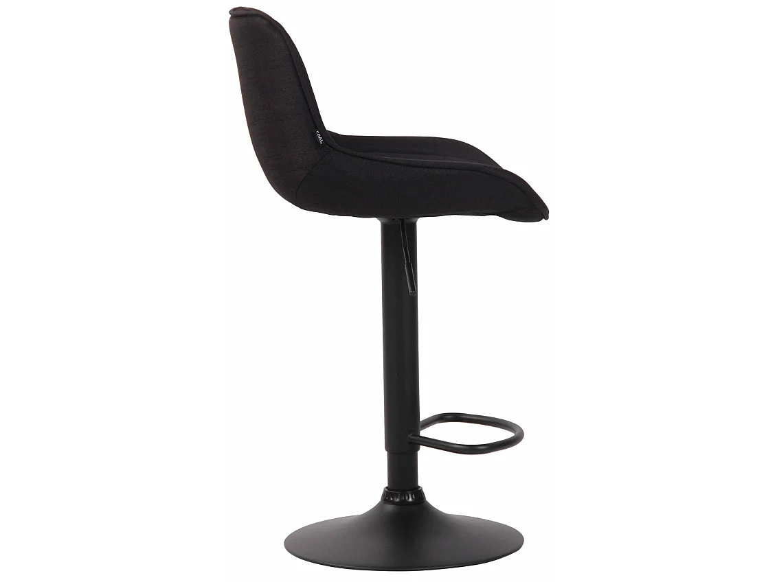 Lot de 2  Tabouret de bar - Tissu & Noir - Noir - Lentini