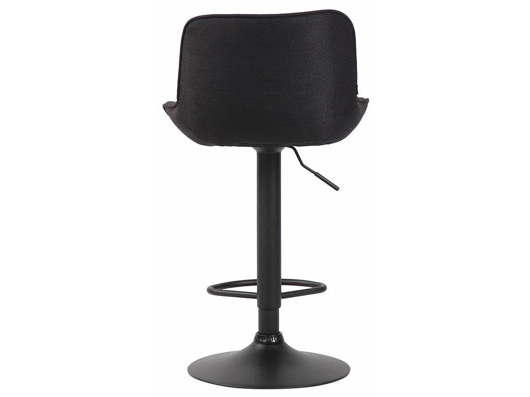 Lot de 2  Tabouret de bar - Tissu & Noir - Noir - Lentini