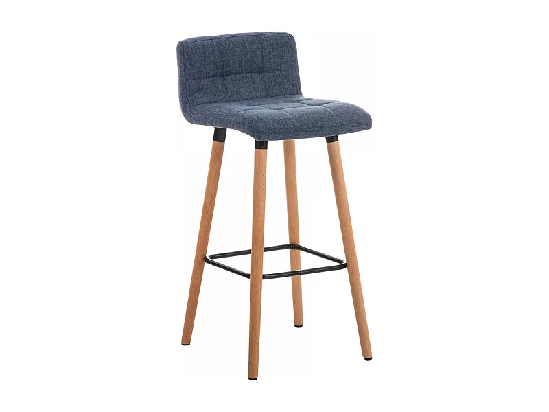 Lot de 2  Tabouret de bar - Tissu & Nature - Bleu - Lincoln