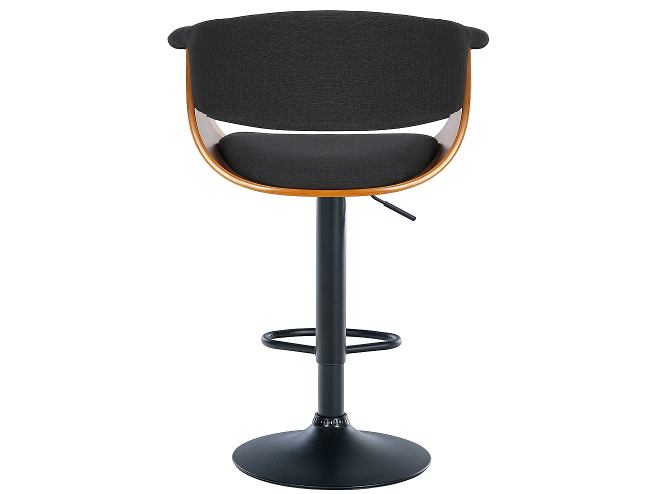 Lot de 2  Tabouret de bar - Tissu - Noyer / Noir - Vestal