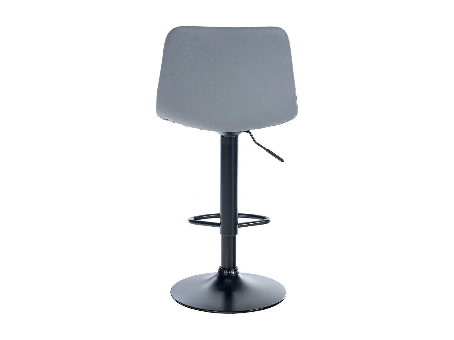 Barhocker - Kunstleder & schwarz - grau - Divo