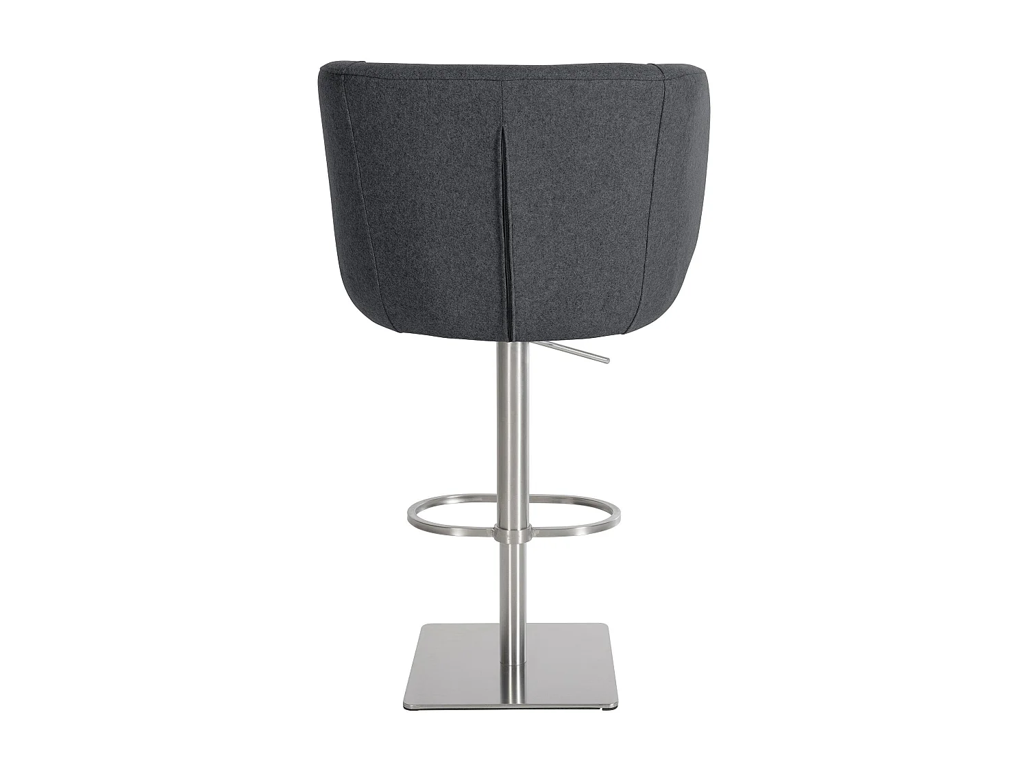 Tabouret de bar - Feutrine & Acier inoxydable - Gris - Gambo