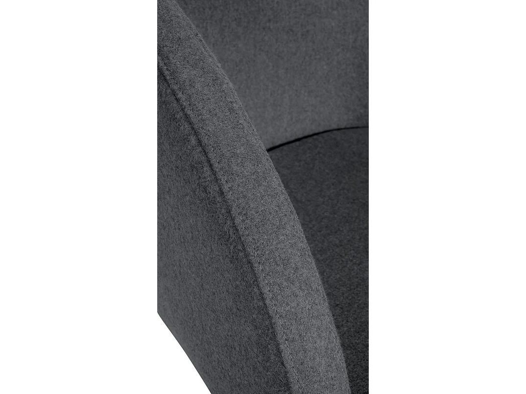 Tabouret de bar - Feutrine & Acier inoxydable - Gris - Gambo