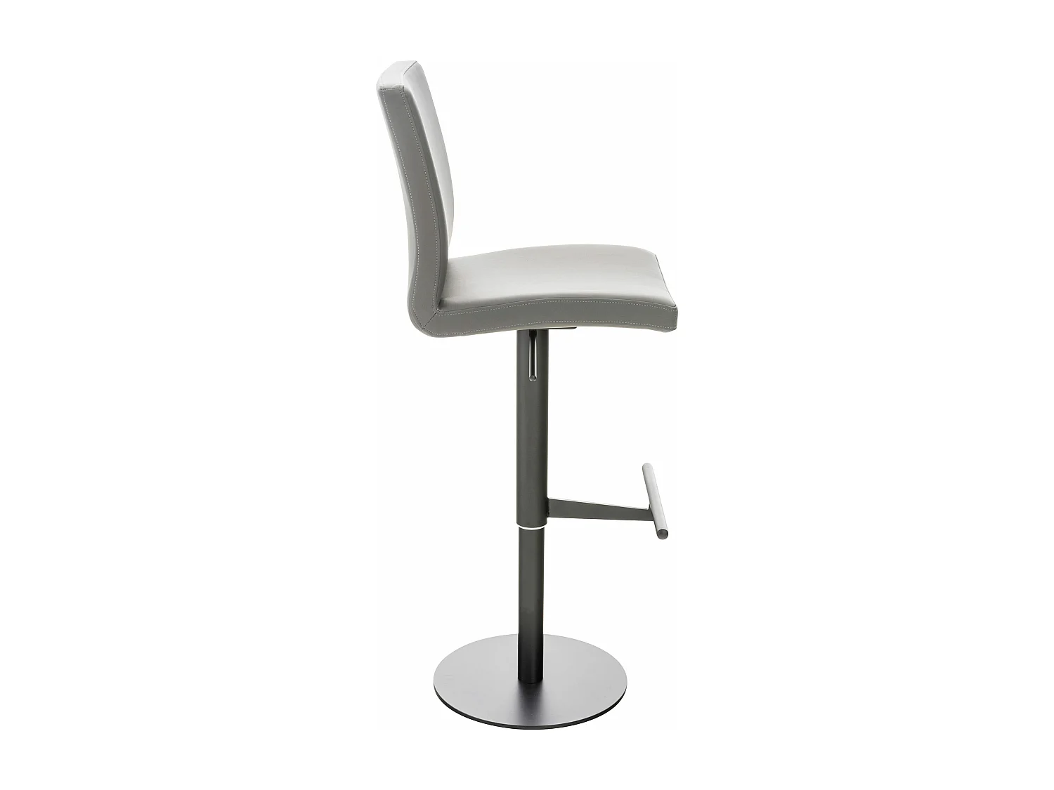 2er Set Barhocker - Kunstleder & schwarz - grau - Cadiz