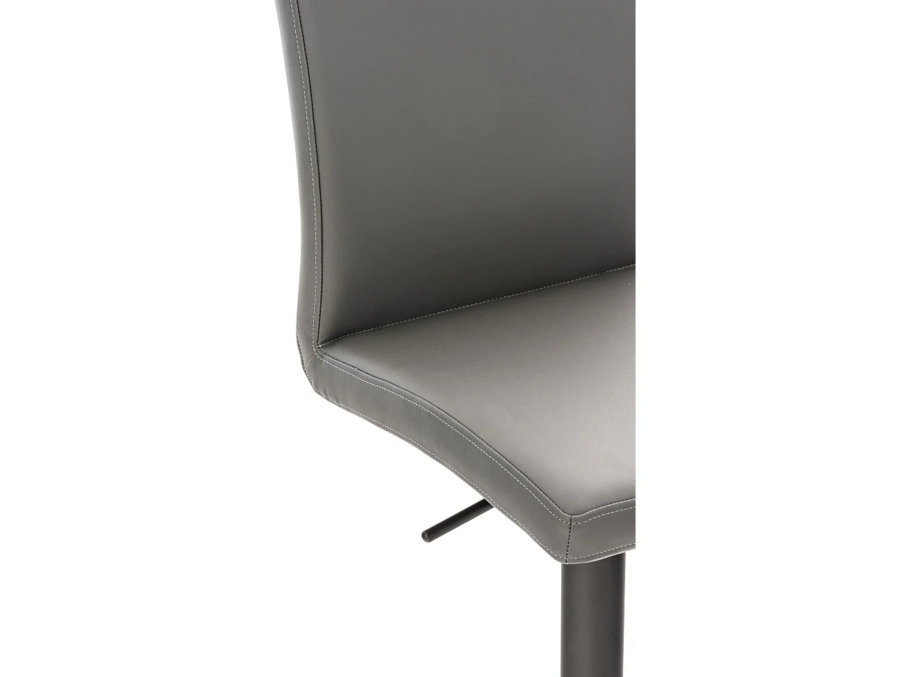 Lot de 2  Tabouret de bar - Similicuir & Noir - Gris - Cadiz