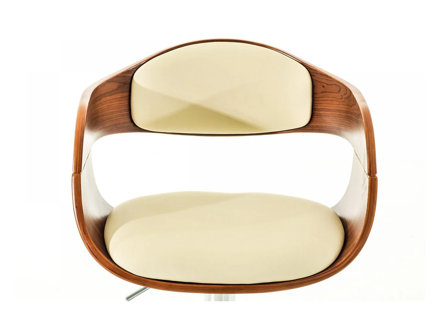 2er Set Barhocker - Kunstleder - walnuss/creme - Kingston