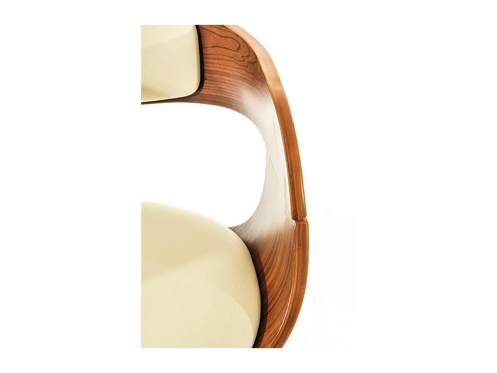 2er Set Barhocker - Kunstleder - walnuss/creme - Kingston