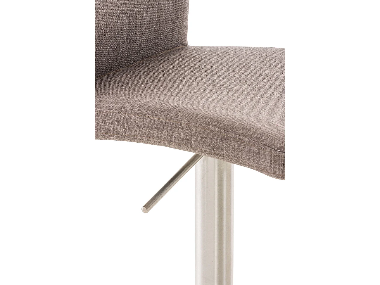 Lot de 2  Tabouret de bar - Tissu & Acier inoxydable - Gris - Cadiz