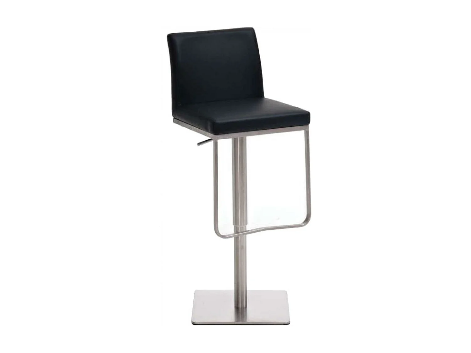 Tabouret de bar - Similicuir & Acier inoxydable - Noir - Panama