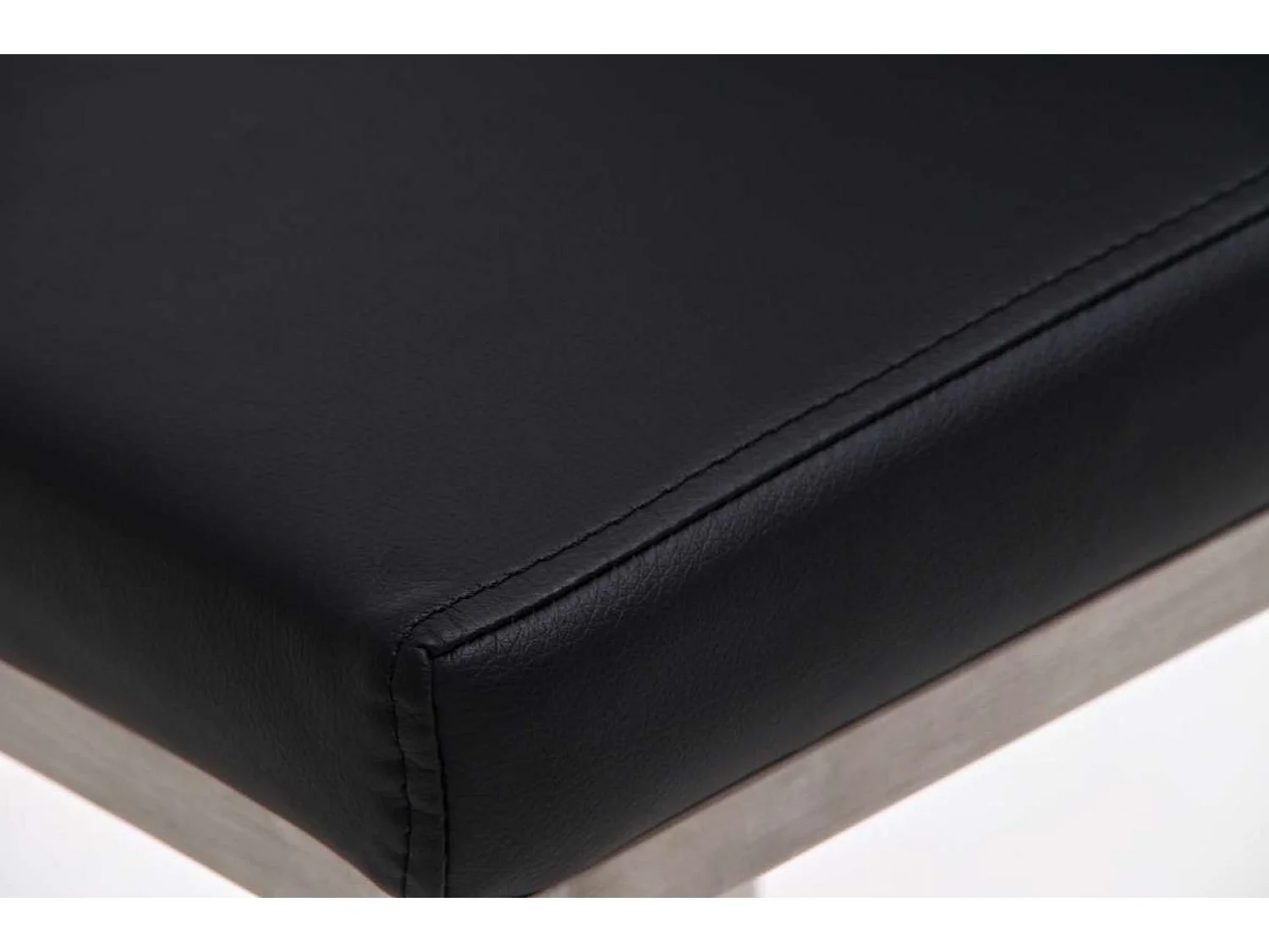 Tabouret de bar - Similicuir & Acier inoxydable - Noir - Panama