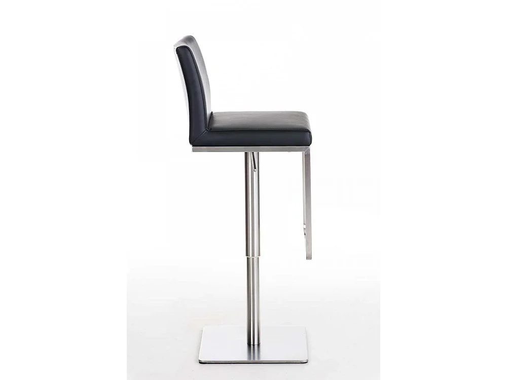 Tabouret de bar - Similicuir & Acier inoxydable - Noir - Panama