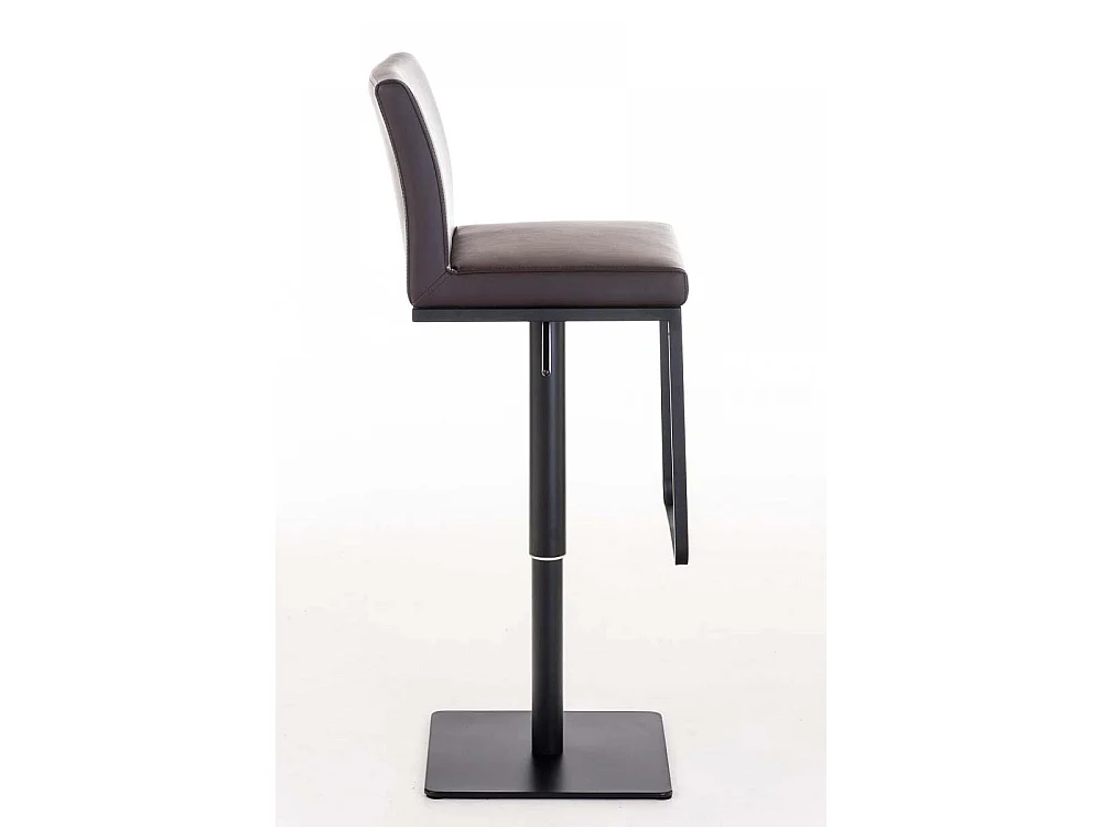 Lot de 2  Tabouret de bar - Similicuir & Noir - Marron - Panama