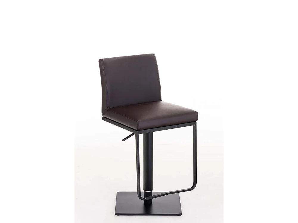 Lot de 2  Tabouret de bar - Similicuir & Noir - Marron - Panama