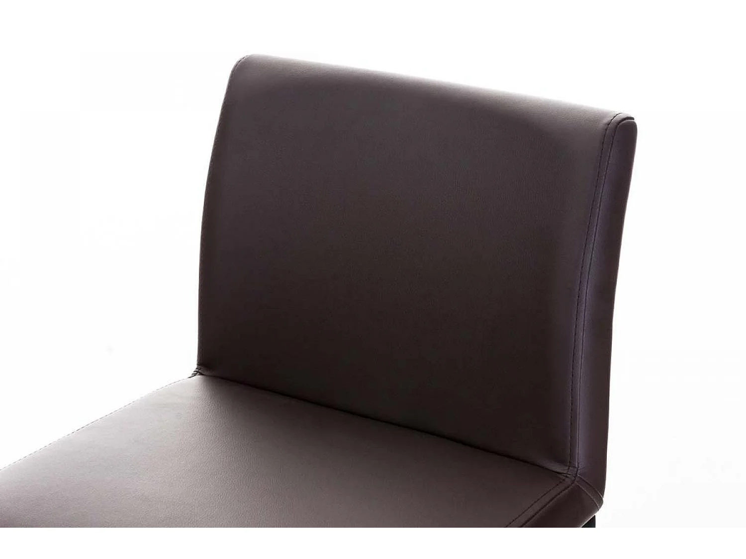 Lot de 2  Tabouret de bar - Similicuir & Noir - Marron - Panama