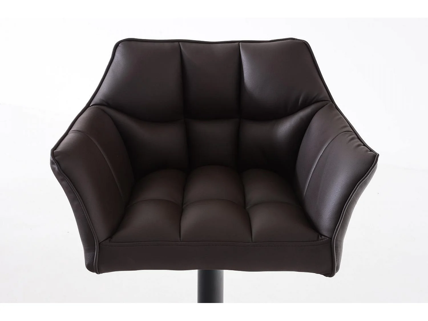 Tabouret de bar - Similicuir & Noir - Marron - Damaso