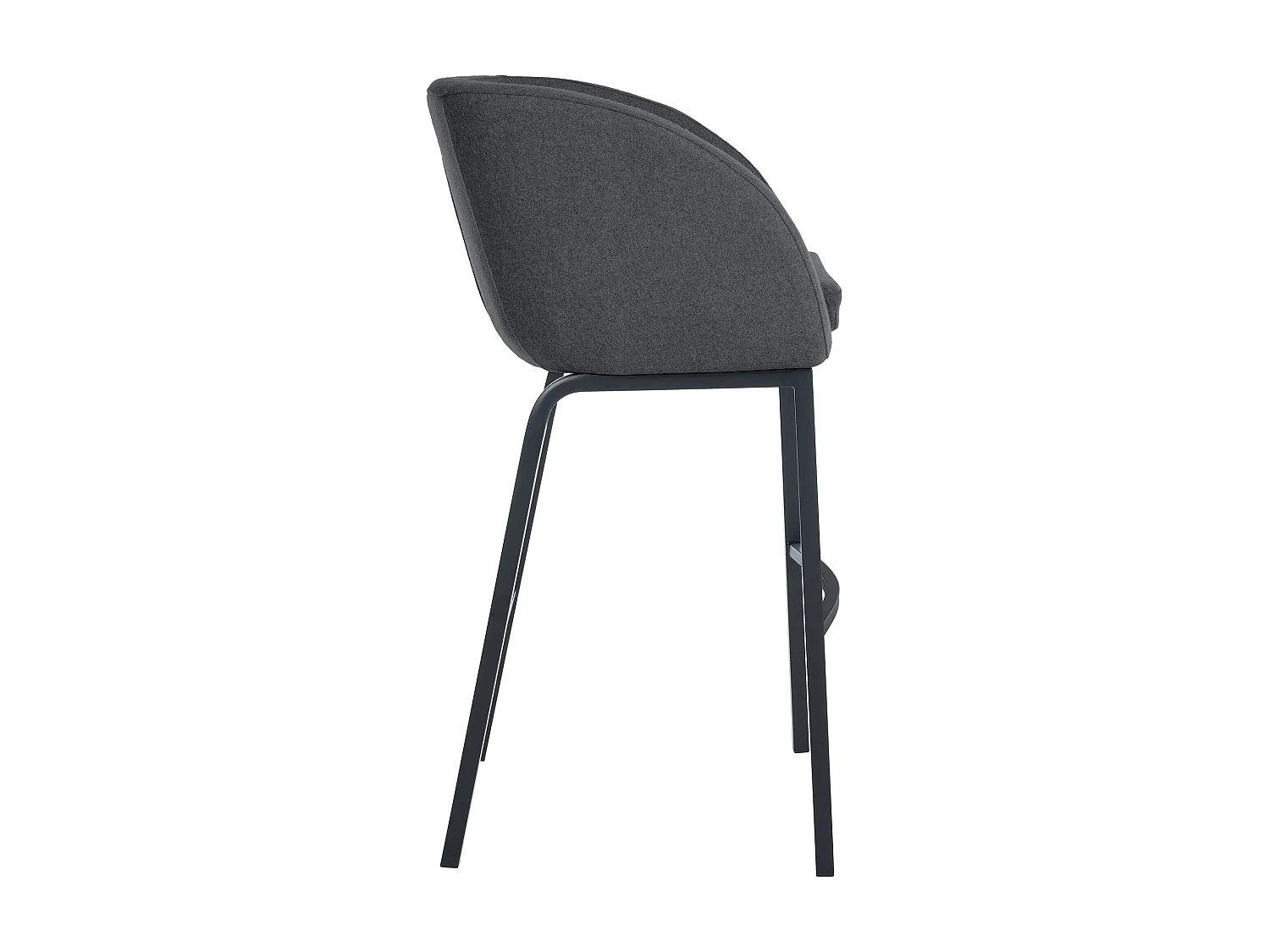 Barkruk - Vilt & Roestvrij staal - grijs - Rockhill