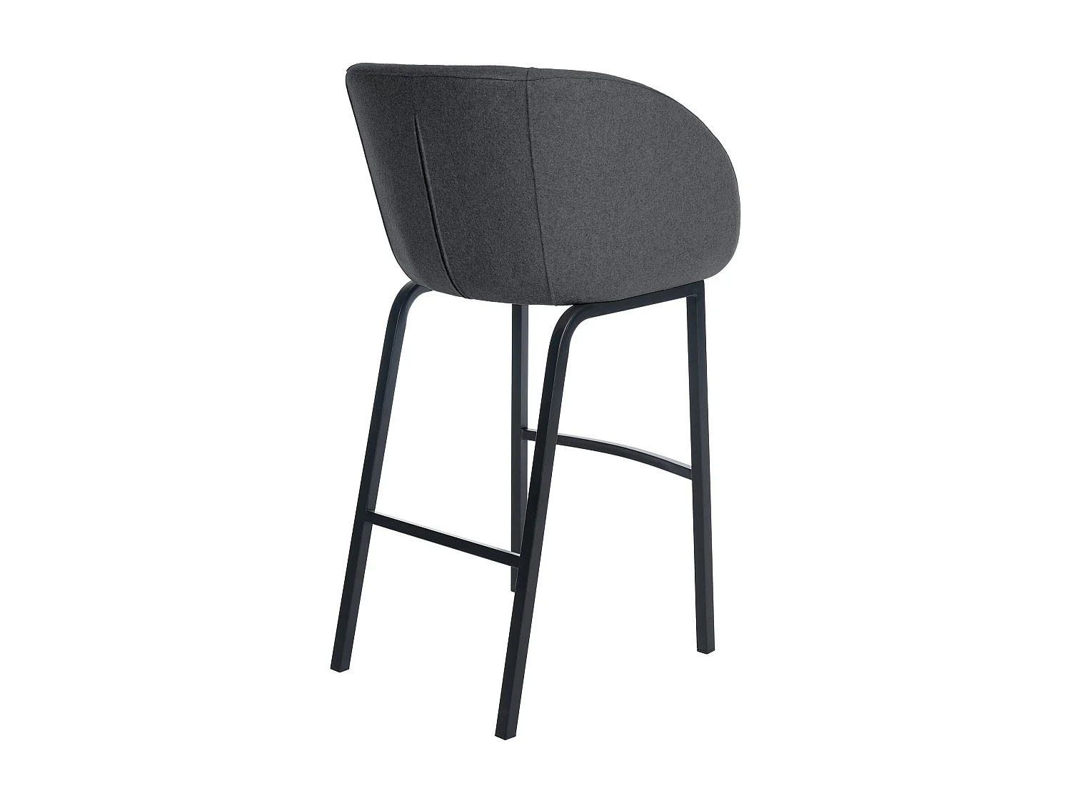 Barkruk - Vilt & Roestvrij staal - grijs - Rockhill