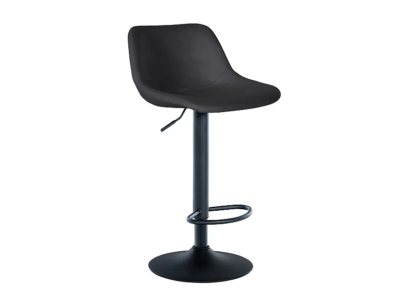 Tabouret de bar - Velours - Noir - Loft