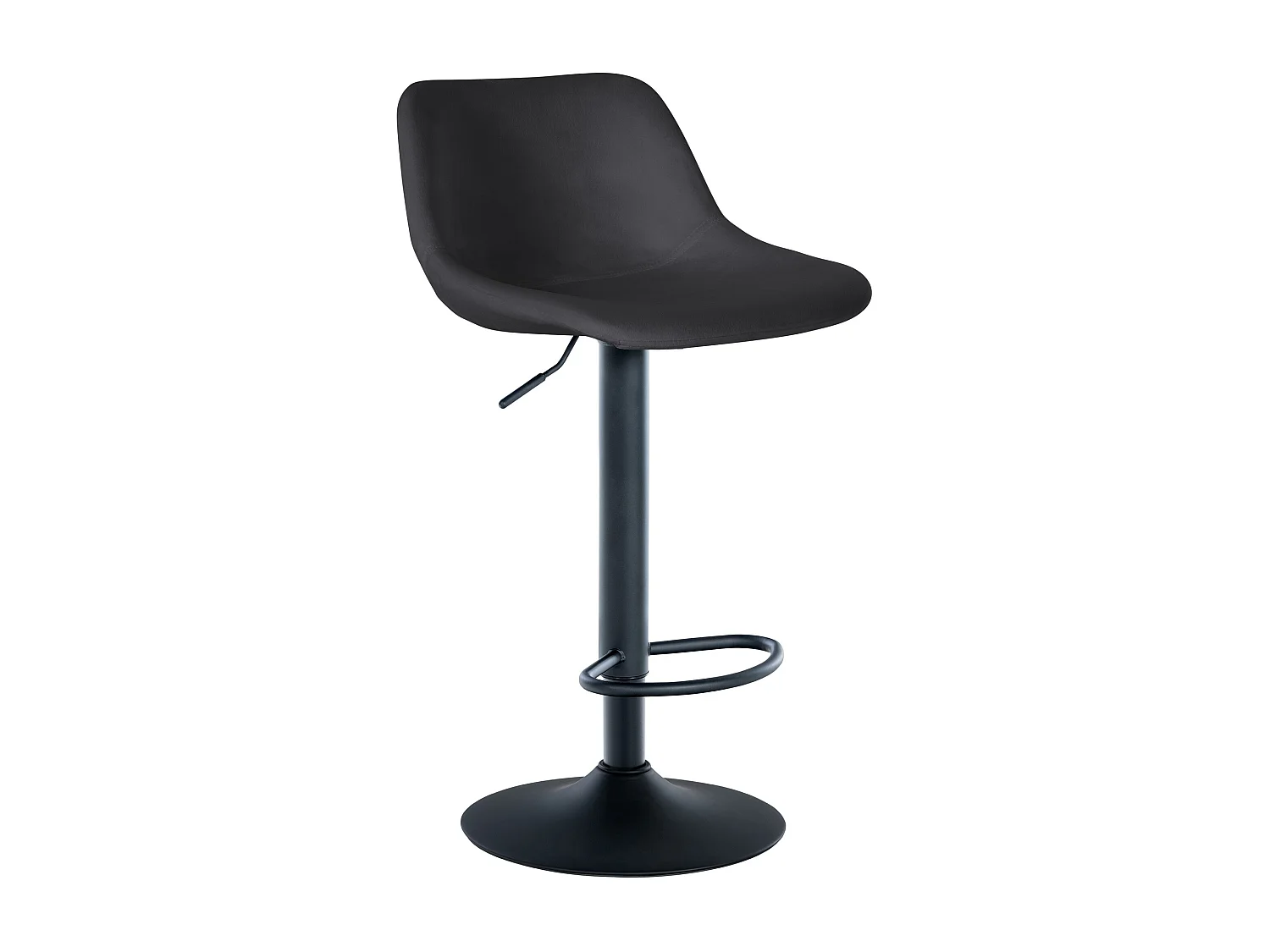 Tabouret de bar - Velours - Noir - Loft