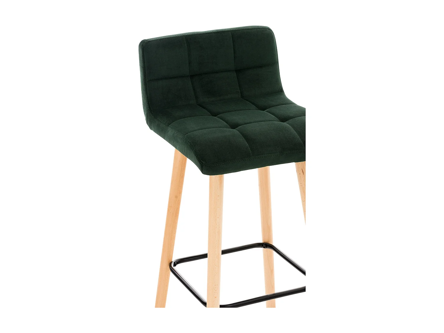 Barkruk - Fluweel - groen - Lincoln