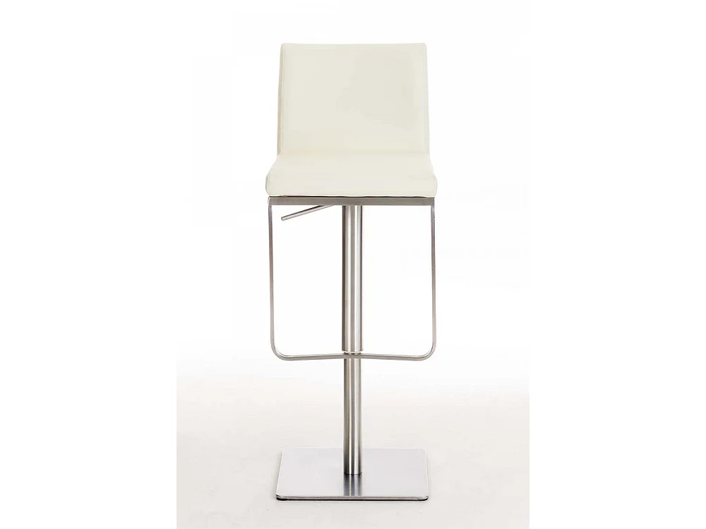 Tabouret de bar - Similicuir & Acier inoxydable - Crème - Panama