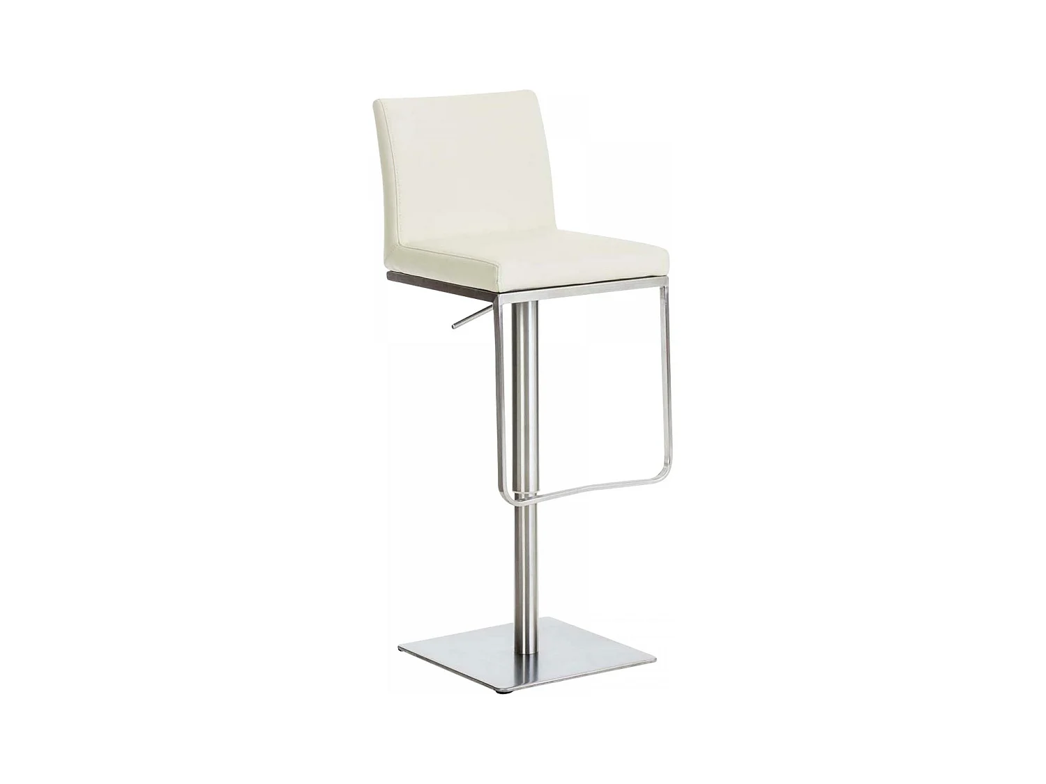 Tabouret de bar - Similicuir & Acier inoxydable - Crème - Panama