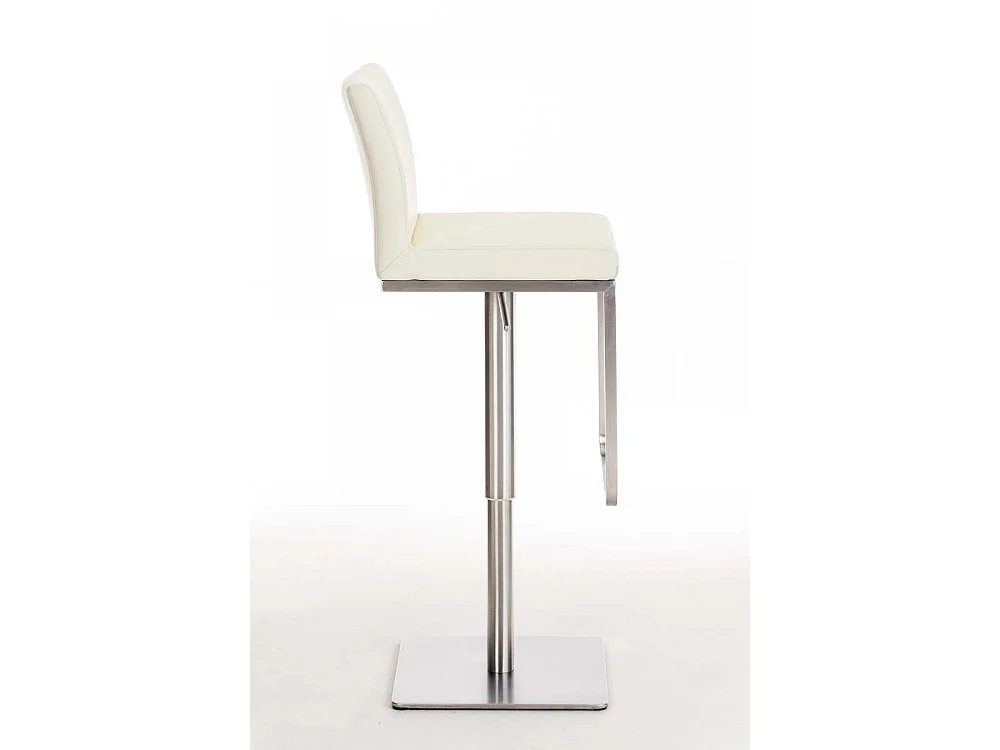 Tabouret de bar - Similicuir & Acier inoxydable - Crème - Panama