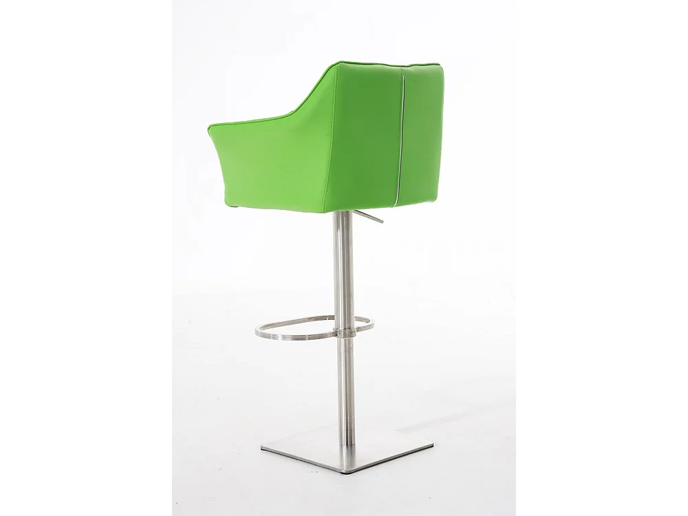 Tabouret de bar - Similicuir & Acier inoxydable - Vert - Damaso