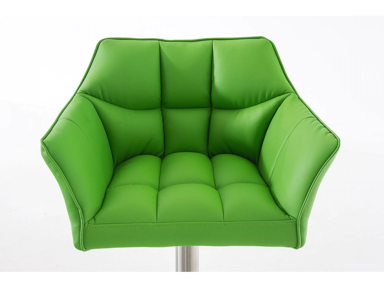 Tabouret de bar - Similicuir & Acier inoxydable - Vert - Damaso