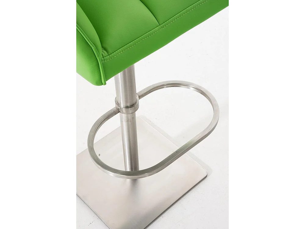 Tabouret de bar - Similicuir & Acier inoxydable - Vert - Damaso