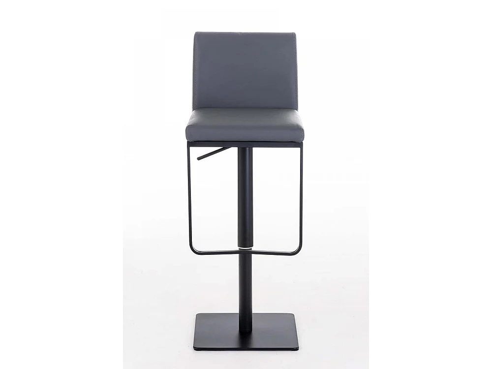 Lot de 2  Tabouret de bar - Similicuir & Noir - Gris - Panama