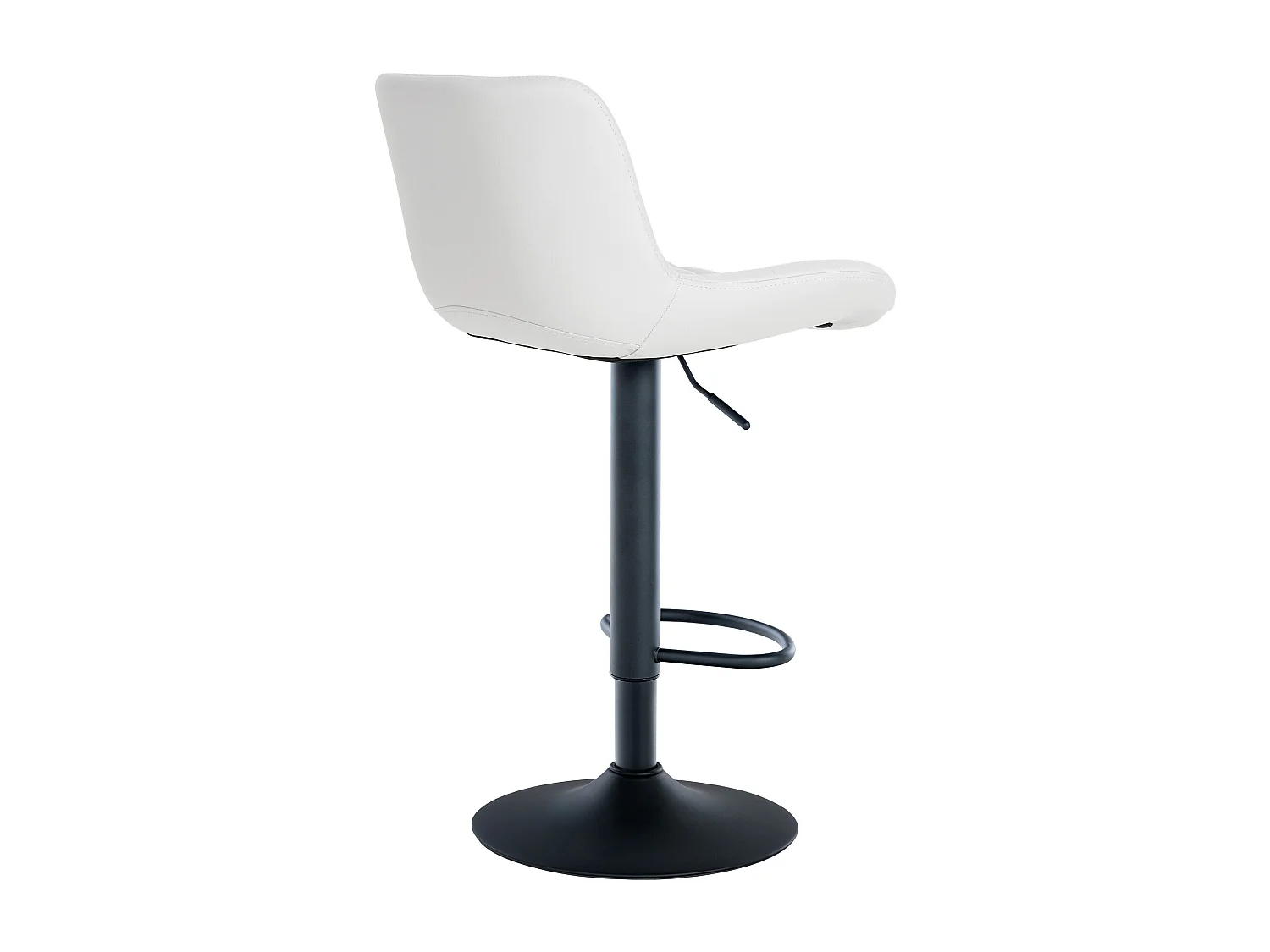 Set De 2  Taburete de bar - Simil cuero - Blanco - Tover