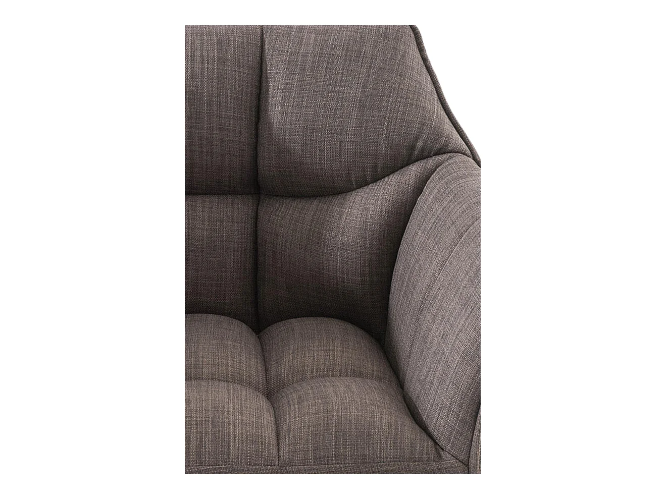 Lot de 2  Tabouret de bar - Tissu & Noir - Gris - Damaso