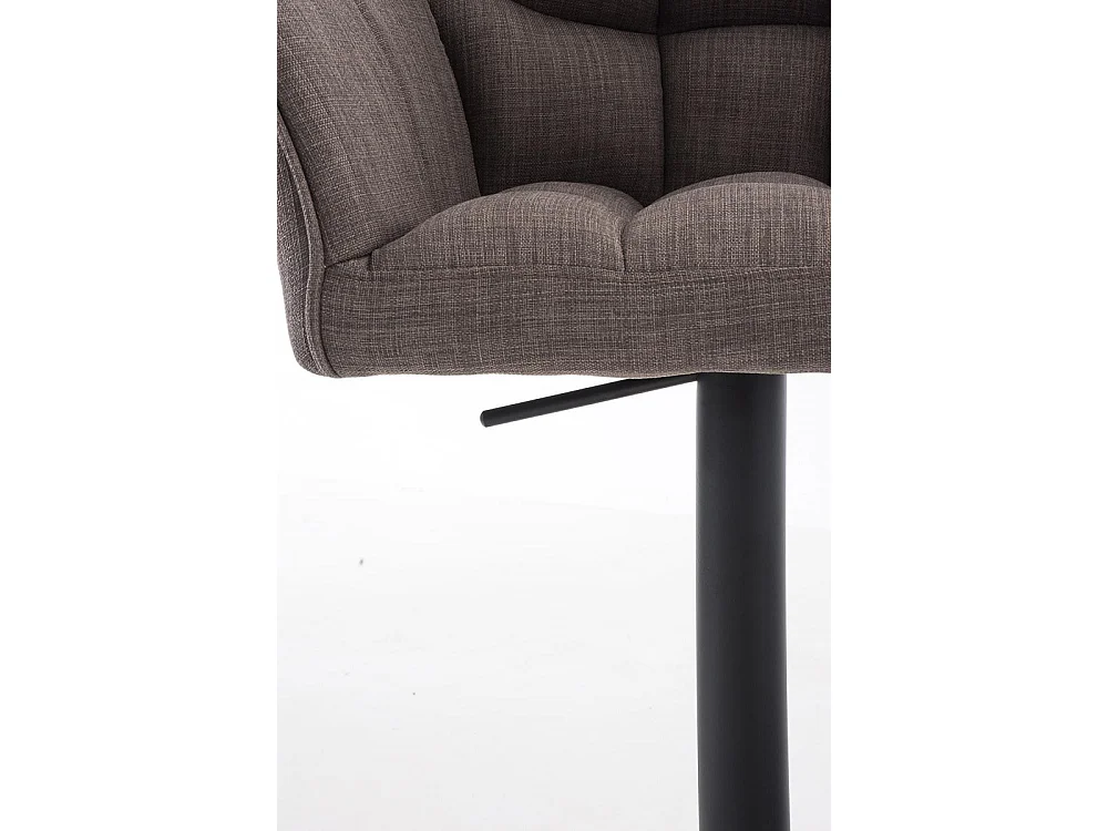 2er Set Barhocker - Stoff & schwarz - grau - Damaso