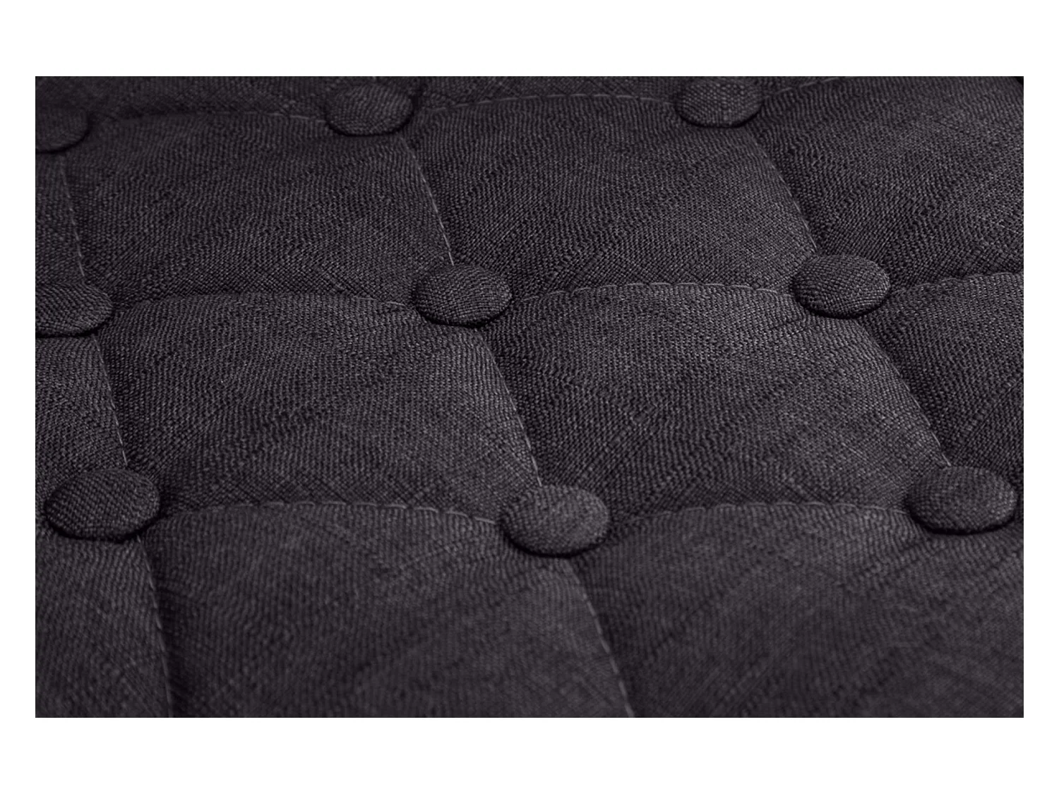 Lot de 2  Tabouret de bar - Tissu & Métal chromé - Noir - Dublin