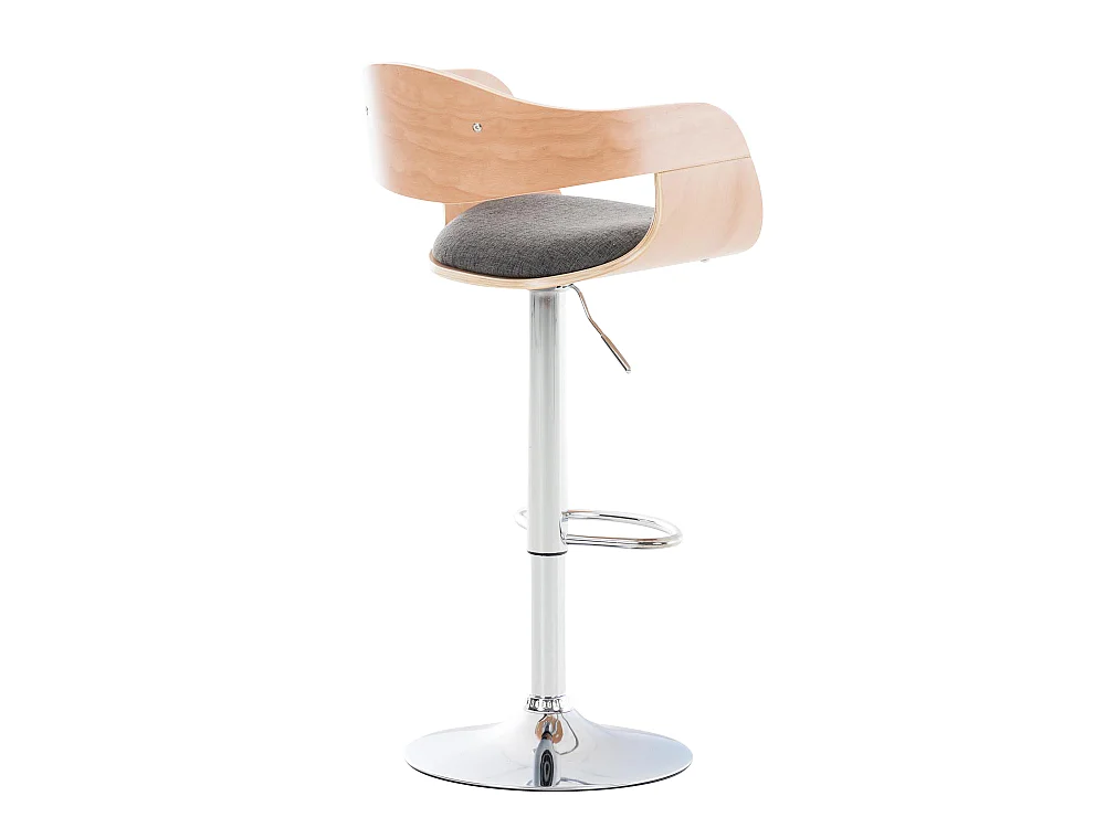 Lot de 2  Tabouret de bar - Tissu - Nature / Gris clair - Kingston