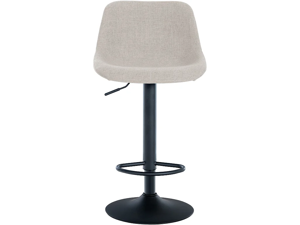 Lot de 2  Tabouret de bar - Tissu - Crème - Loft