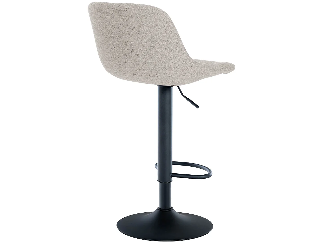 Lot de 2  Tabouret de bar - Tissu - Crème - Loft