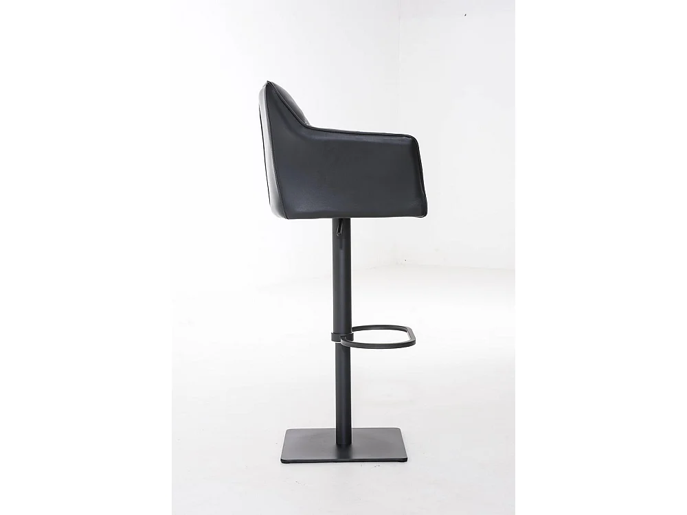 Tabouret de bar - Similicuir & Noir - Noir - Damaso