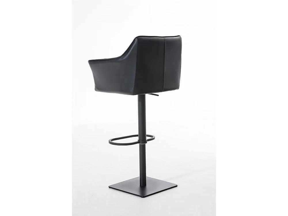 Tabouret de bar - Similicuir & Noir - Noir - Damaso