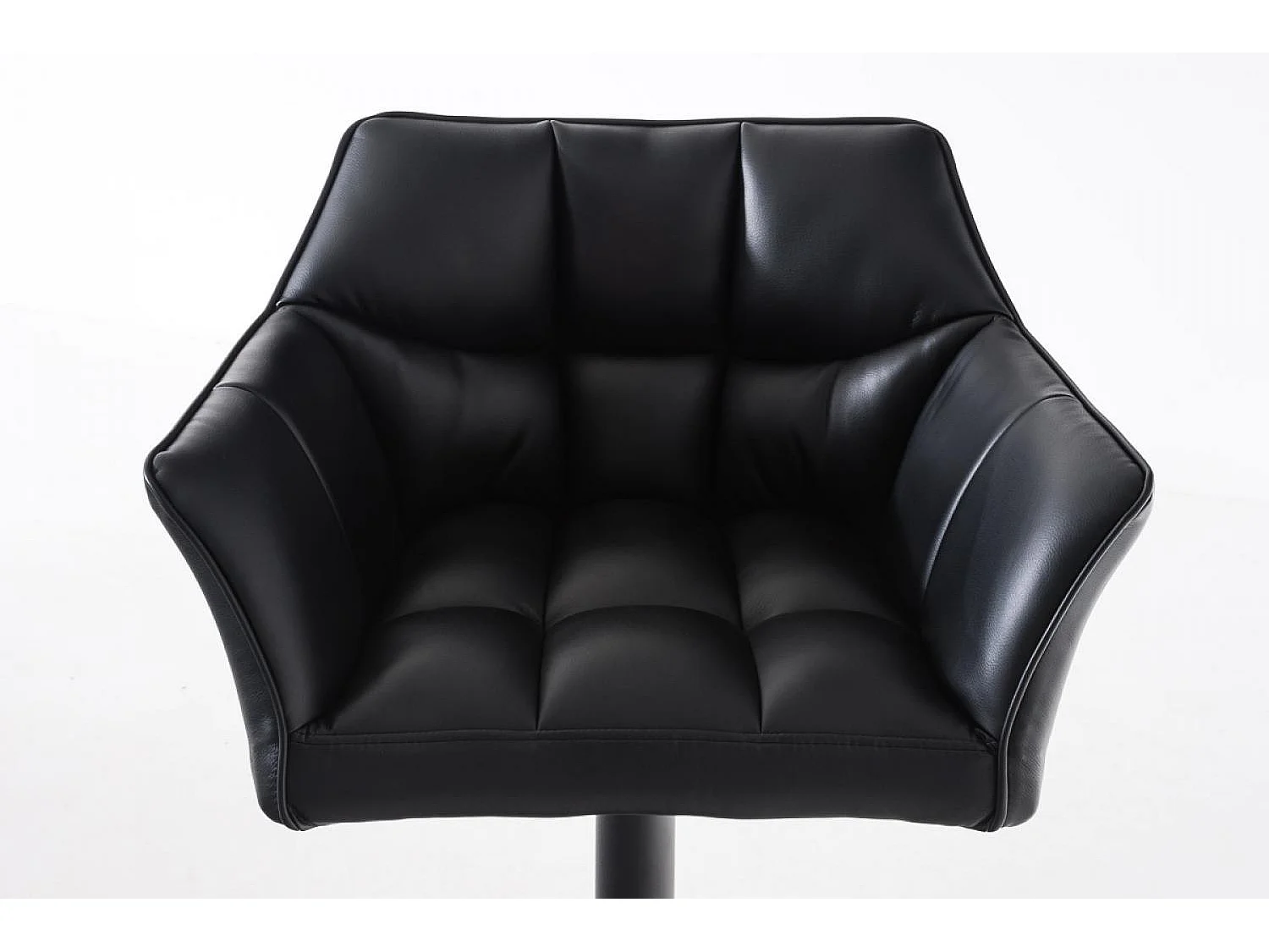 Tabouret de bar - Similicuir & Noir - Noir - Damaso