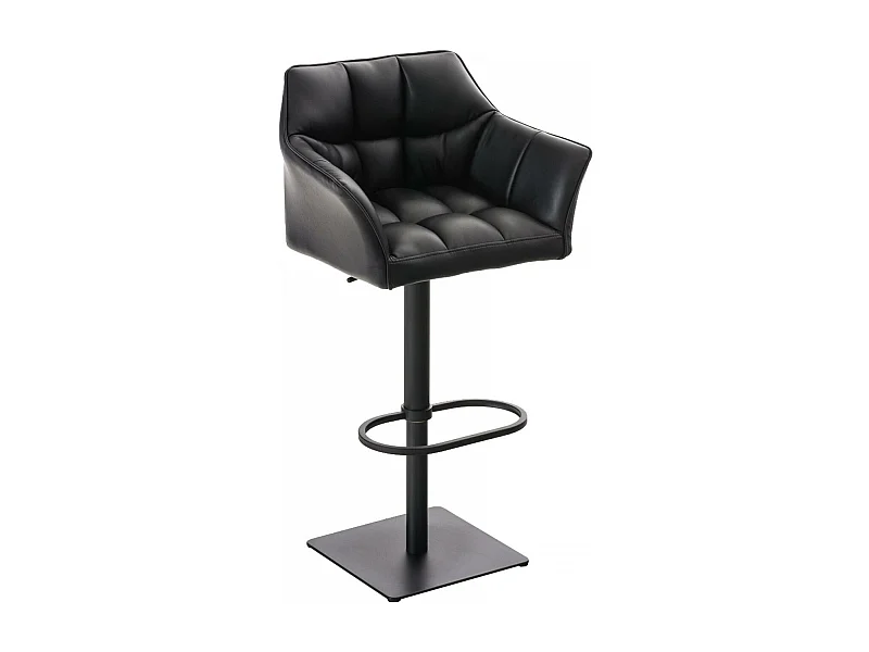 Tabouret de bar - Similicuir & Noir - Noir - Damaso