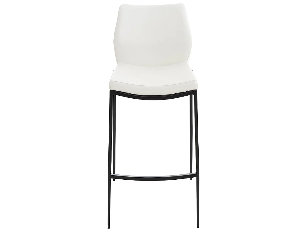 Tabourets de bar - Similicuir & Métal - Blanc - Matola