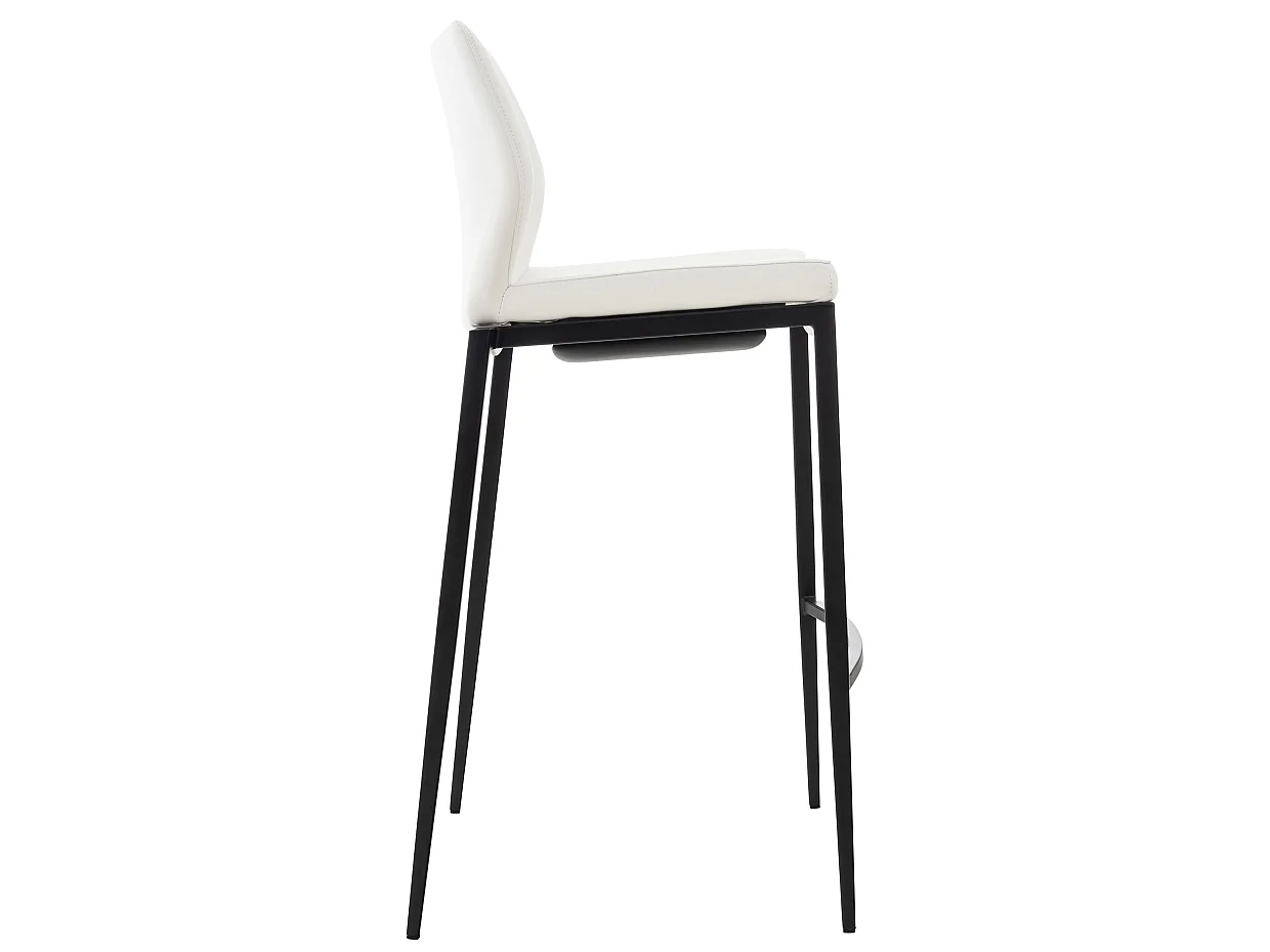 Tabourets de bar - Similicuir & Métal - Blanc - Matola