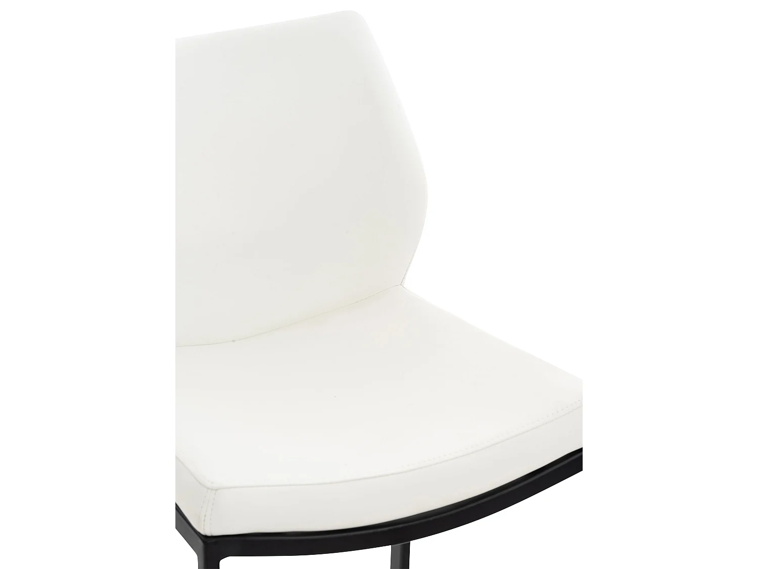 Tabourets de bar - Similicuir & Métal - Blanc - Matola