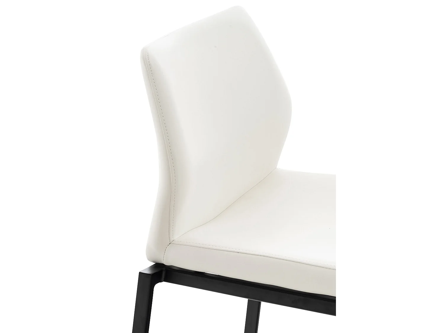 Tabourets de bar - Similicuir & Métal - Blanc - Matola